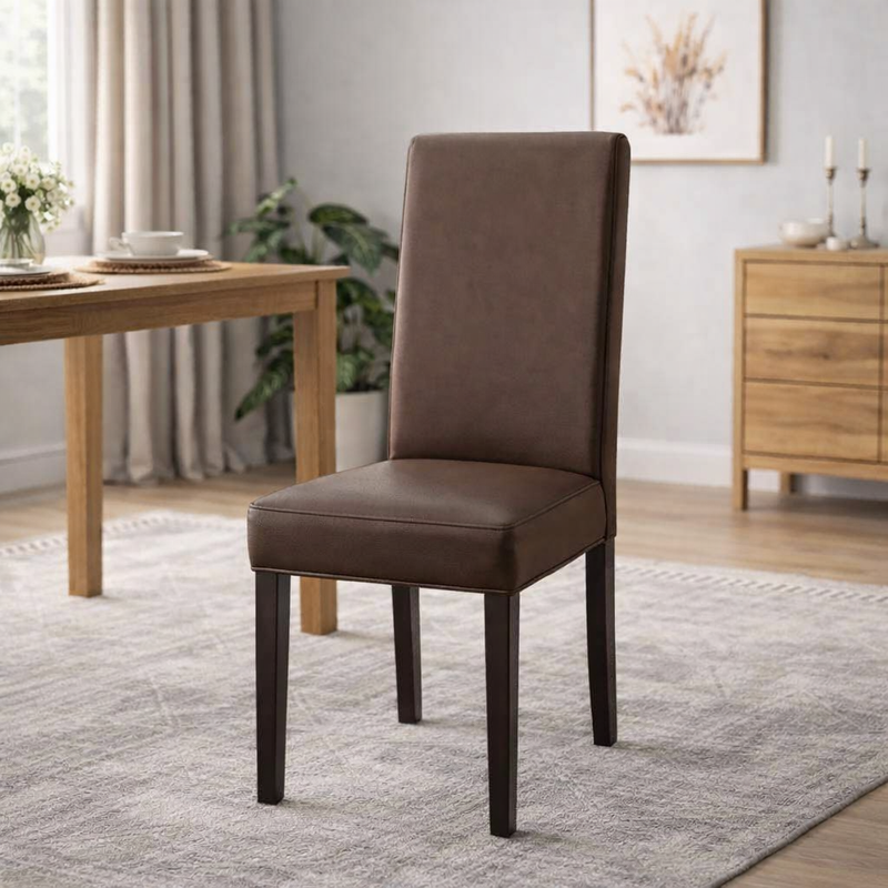 Anyseat Brown Elastic Chair Cover – Plain Dining Slipcover & Home Décor