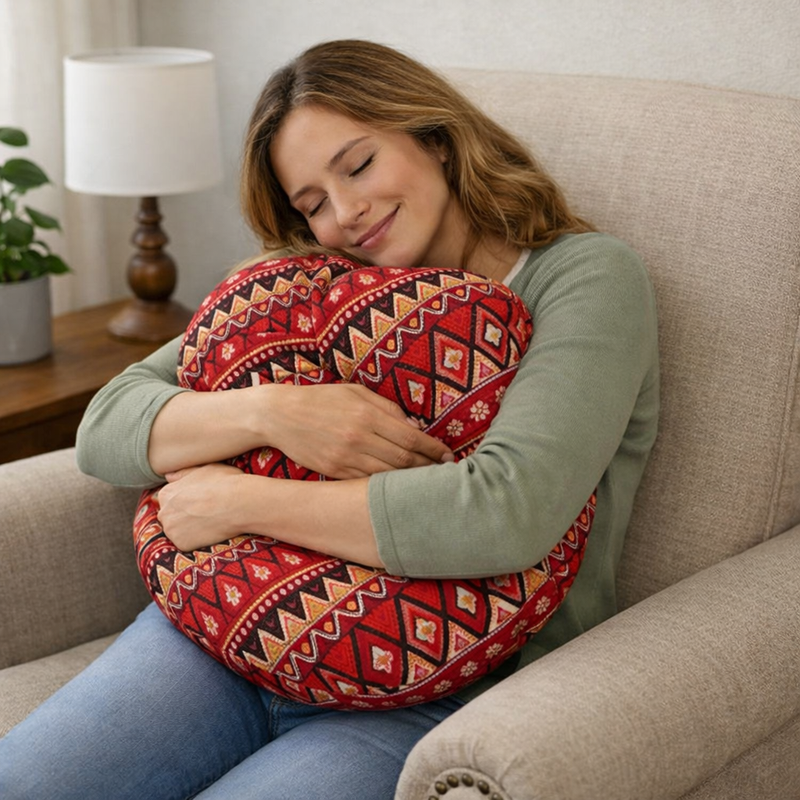 Anypillow Red Bohemian Chair Pad – Soft Seat Cushion