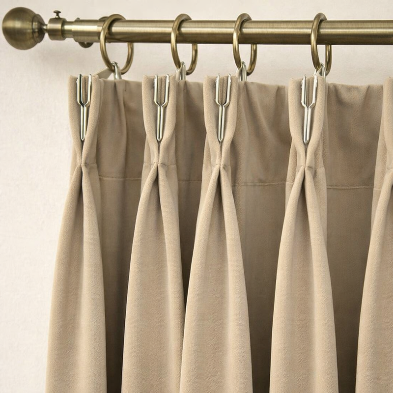 Anydrape Beige Velvet Blackout Curtains – High‑Quality Modern Luxury Drapes for Living Room, Bedroom & Dining Windows