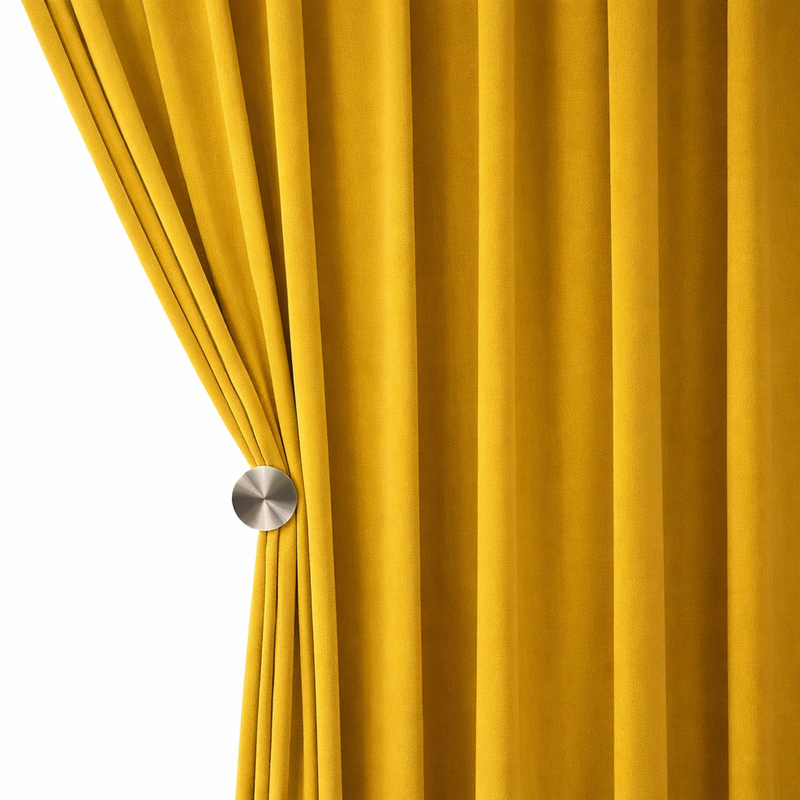 Anydrape Mustard Velvet Blackout Curtains – High‑Quality Modern Luxury Drapes for Living Room, Bedroom & Dining Windows