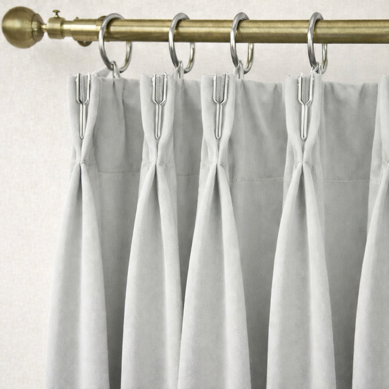 Anydrape Light Gray Velvet Blackout Curtains – High‑Quality Modern Luxury Drapes for Living Room, Bedroom & Dining Windows
