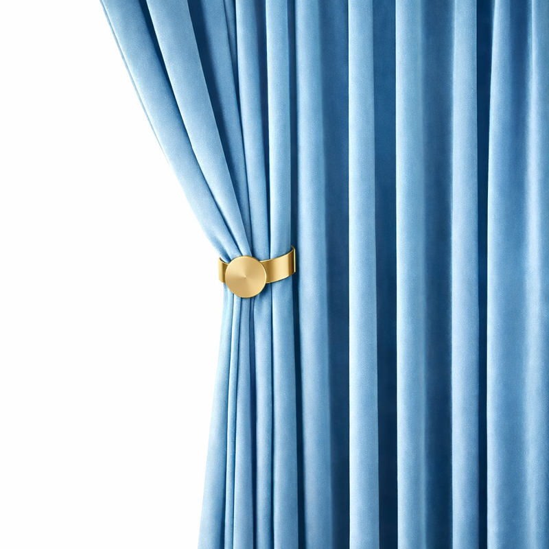 Anydrape Light Blue Velvet Blackout Curtains – High‑Quality Modern Luxury Drapes for Living Room, Bedroom & Dining Windows