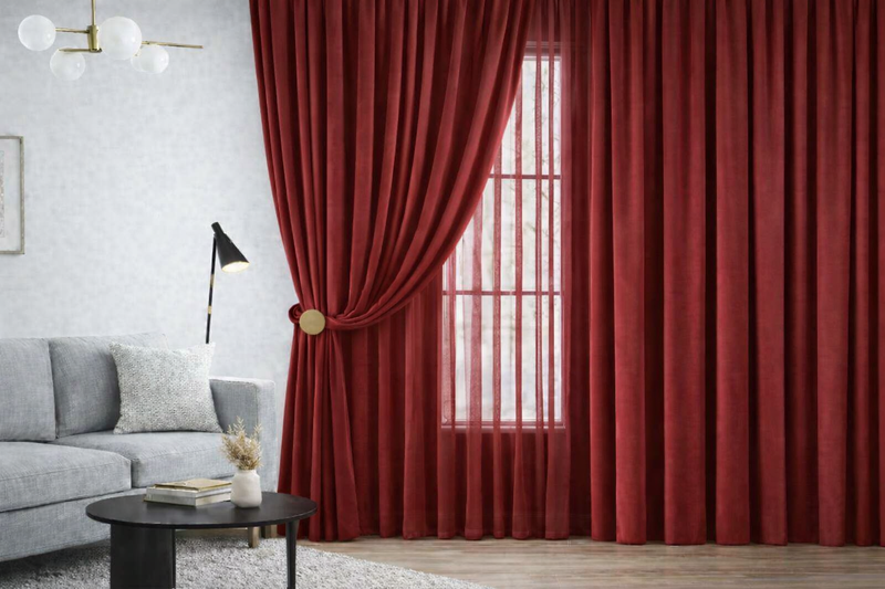 Anydrape Red Velvet Blackout Curtains – High‑Quality Modern Luxury Drapes for Living Room, Bedroom & Dining Windows