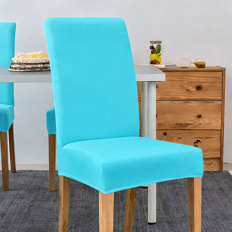 Anyseat Cyan Velvet Dining Chair Cover – Plush Stretchable Slipcover for Kitchen & Dining Room Chairs