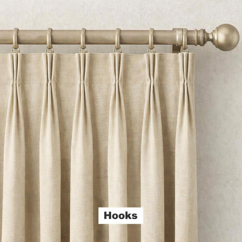 Anydrape Beige Luxury Retro Curtains – Modern Textured Drapes for Living Room, Bedroom & Dining Decor