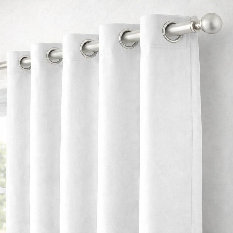 Anydrape White Luxury Retro Curtains – Modern Textured Drapes for Living Room, Bedroom & Dining Decor