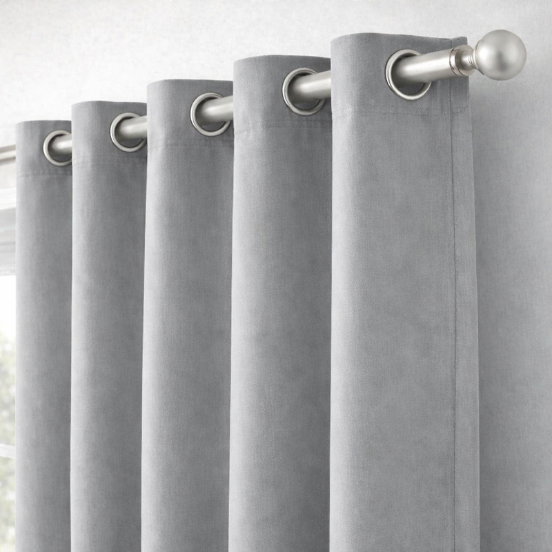 Anydrape Grey Luxury Retro Curtains – Modern Textured Drapes for Living Room, Bedroom & Dining Decor