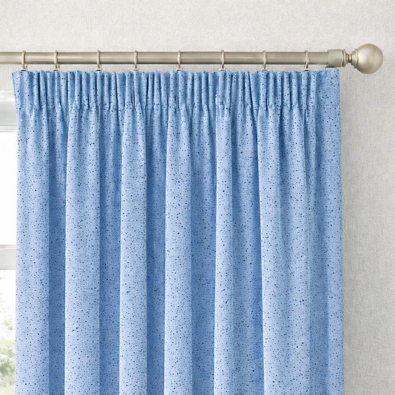 Anydrape Blue Luxury Retro Curtains – Modern Textured Drapes for Living Room, Bedroom & Dining Decor