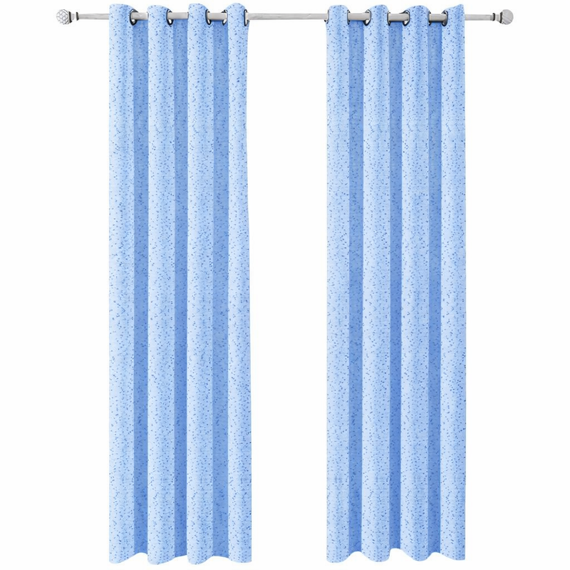 Anydrape Blue Luxury Retro Curtains – Modern Textured Drapes for Living Room, Bedroom & Dining Decor