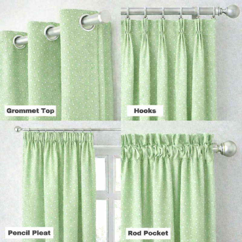 Anydrape Green Luxury Retro Curtains – Modern Textured Drapes for Living Room, Bedroom & Dining Decor