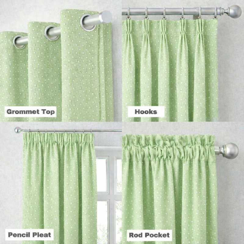 Anydrape Green Luxury Retro Curtains – Modern Textured Drapes for Living Room, Bedroom & Dining Decor