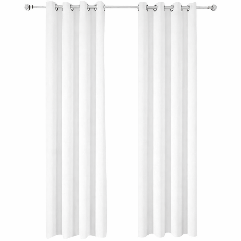 Anydrape Plain White Luxury Retro Curtains – Modern Textured Drapes for Living Room, Bedroom & Dining Decor