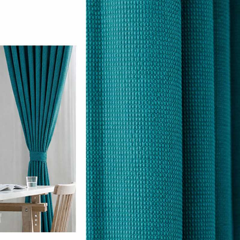 Anydrape Green Waffle Plaid Luxury Curtains – Modern Textured Drapes for Living Room, Bedroom & Dining Decor