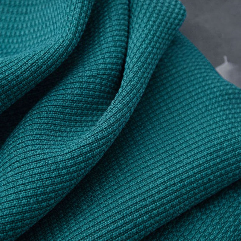 Anydrape Green Waffle Plaid Luxury Curtains – Modern Textured Drapes for Living Room, Bedroom & Dining Decor