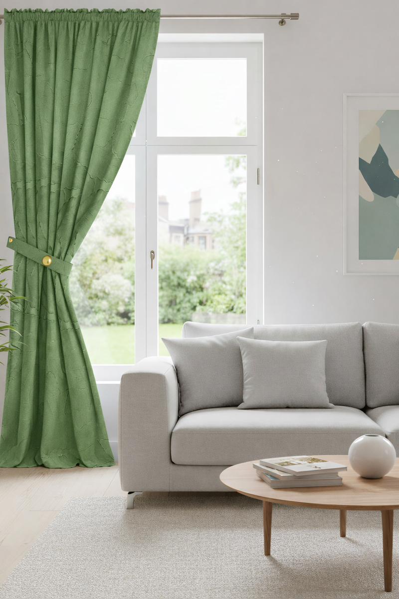 Anydrape Green Curtains – Elegant Decorative Window Drapes for Living Room, Bedroom & Home Décor