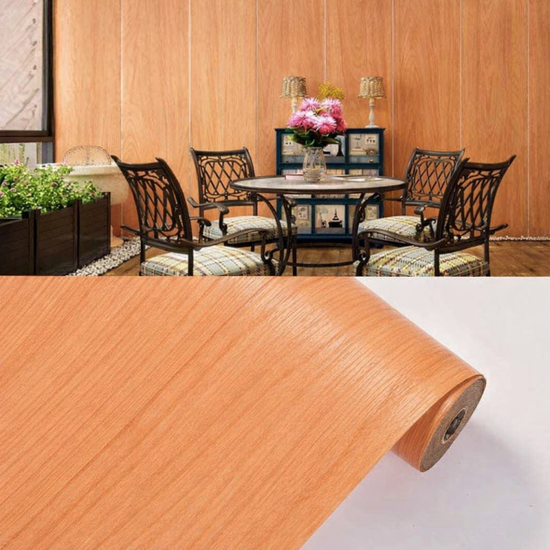 ANYHOUZ Vinyl Floor Tile 40×300cm – Apricot Wood Grain Waterproof Self‑Adhesive Flooring