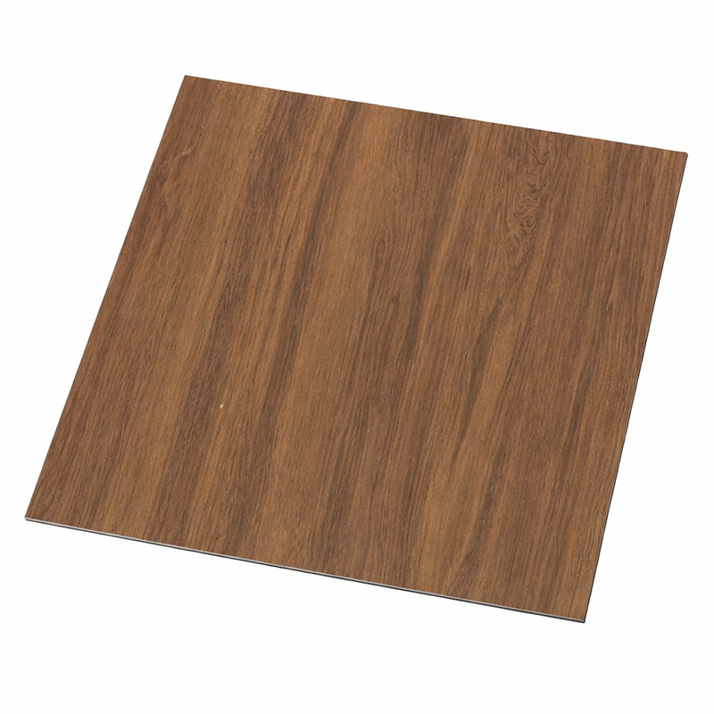 Anyhouz 10pcs Brown Vinyl Wall Tiles – Smudged Pattern Design, Waterproof