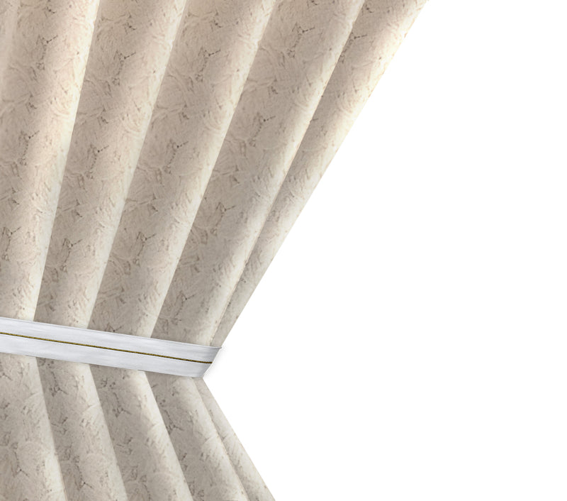 Anydrape Curtain Beige 150cmx250cm Romantic French Linen Jacquard Lace Blackout Curtain