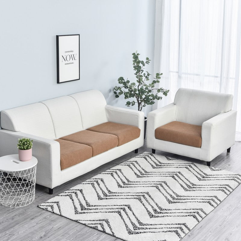 Anyseat Sofa Cover Camel Polyester Thick Stretchable Cushion For Living Room 1Pc Back Cushion