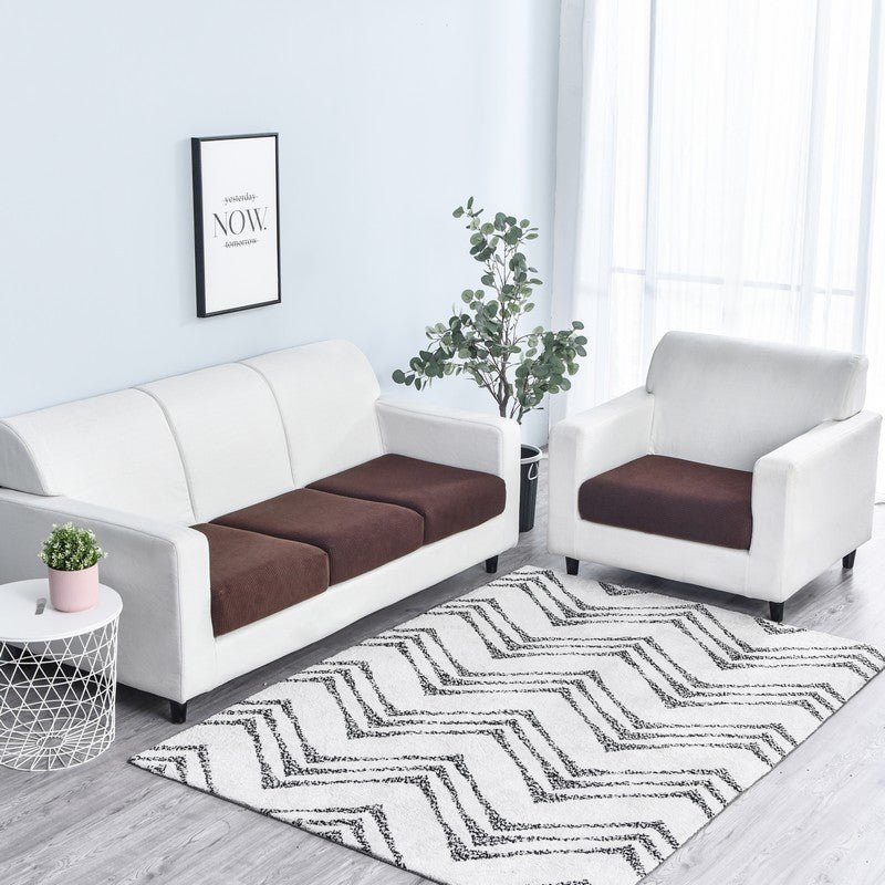 Anyseat Sofa Cover Coffee Polyester Thick Stretchable Cushion For Living Room 1Pc Back Cushion