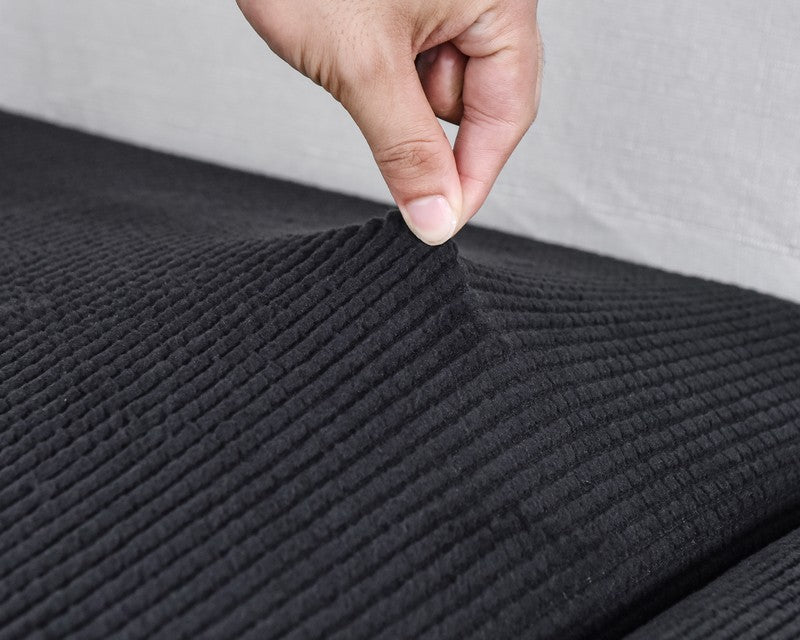 Anypillow Pillowcase 45X45Cm Black Polyester Thick Stretchable Cushion For Living Room