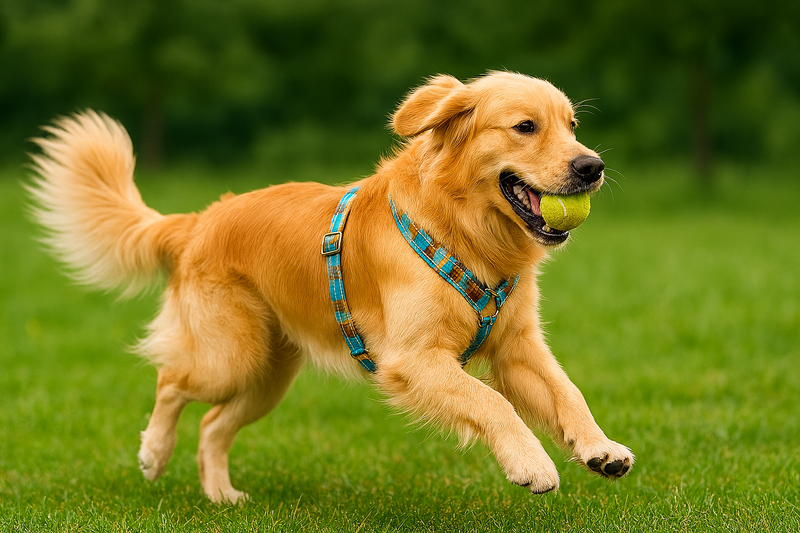 Anypet Heavy Duty Dog Leash – Green Plaid Spiral Metal Harness Lead for Training & Walking