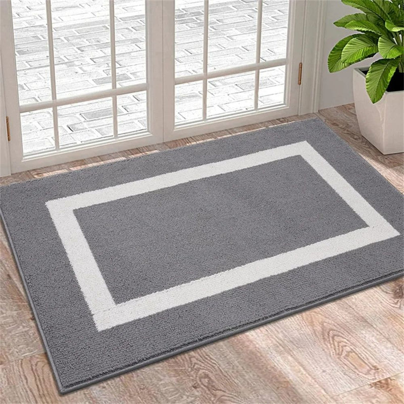 Anymat Doormat Grey Non Slip Dirt Resistant Mat For Kitchen And Bathroom