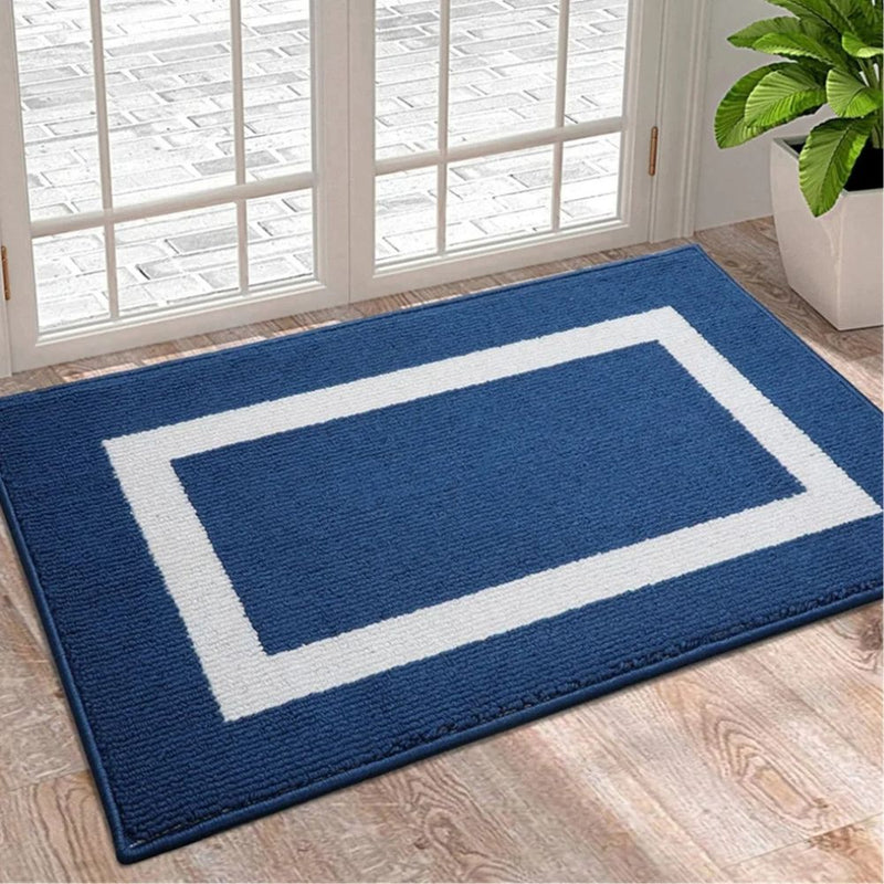 Anymat Doormat Navy Blue Non Slip Dirt Resistant Mat For Kitchen And Bathroom