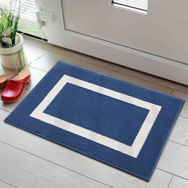 Anymat Doormat Navy Blue Non Slip Dirt Resistant Mat For Kitchen And Bathroom