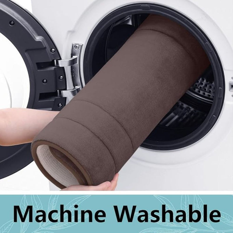 Anymat Doormat Navy Blue Double Frame Memory Foam Non Slip Dirt Trap Water Absorbing Mat