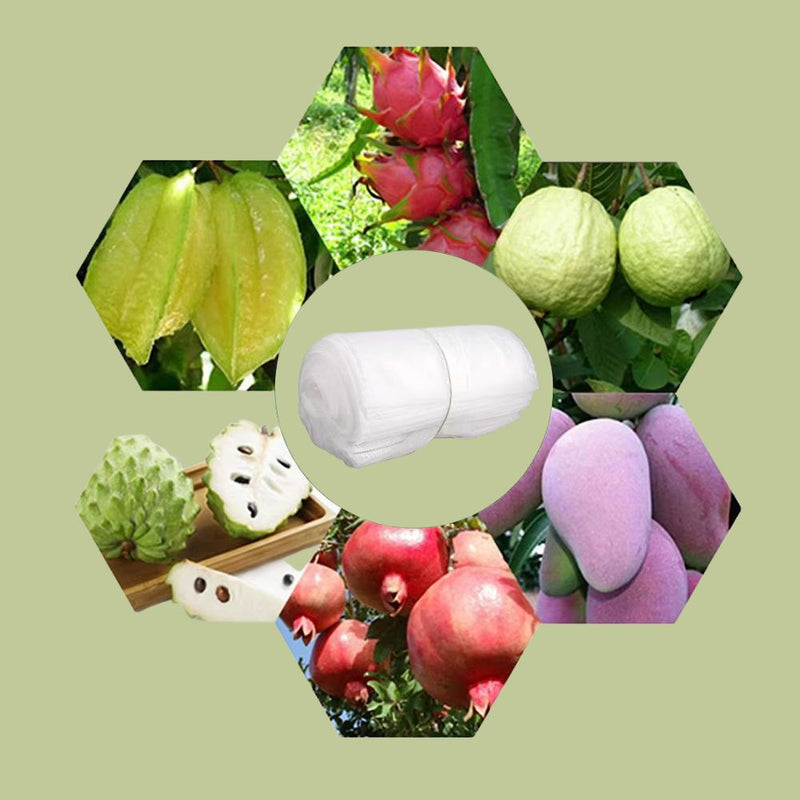 Anygreen Garden Mesh Bags White 100PCS 20x30cm Non Woven Fruit Protection Bags
