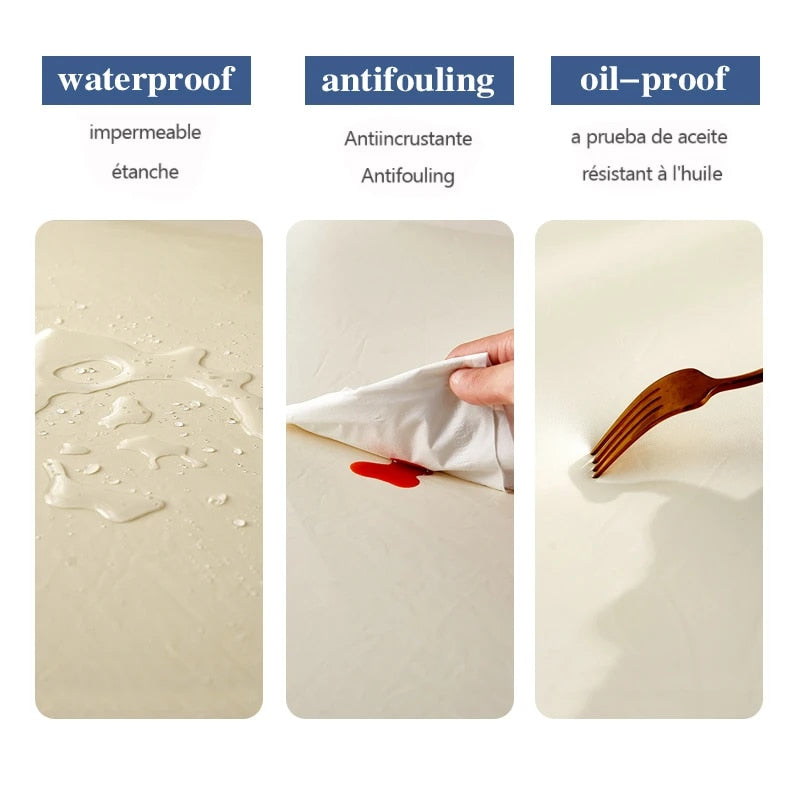 Anyseat Chair Cover Wine Red PU Leather Seat Slipcover Chair Cover for Kitchen Hotel Banquet Dining Living Room