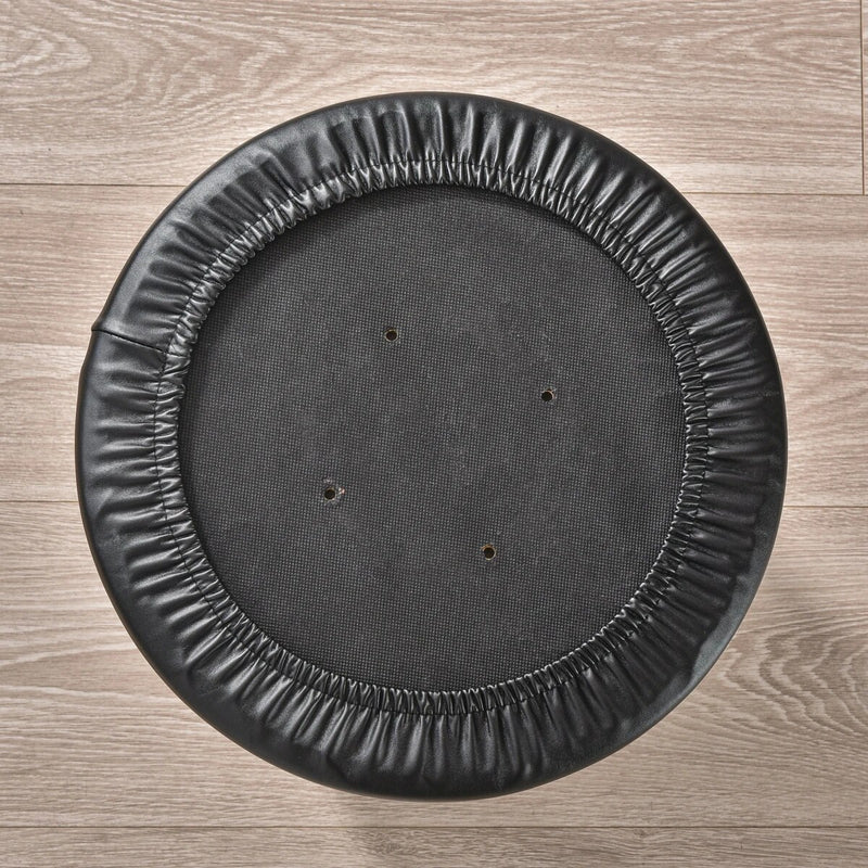 ANYHOUX Barstool Cushion Cover Coffee Elastic Bands Slipcover for Swivel Chair Barstool Washable PU Leather Cushion Cover