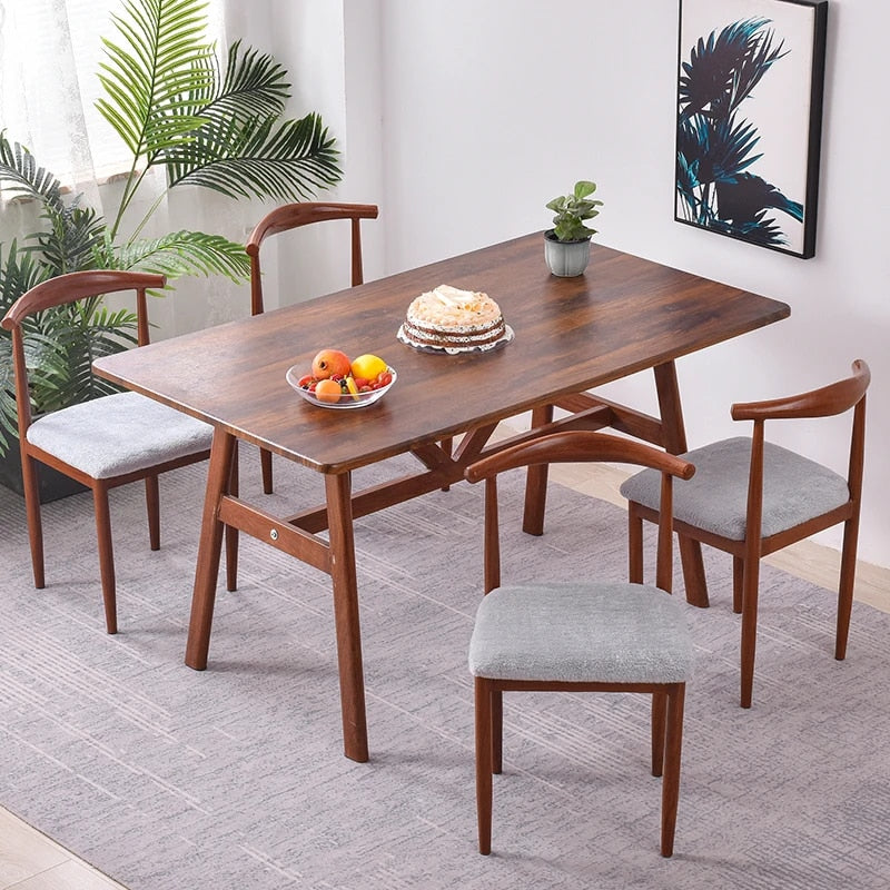 Anyseat  Chair Cover Brown Fur Stretch Seat Cover for Home Dinning Kitchen Washable Removable