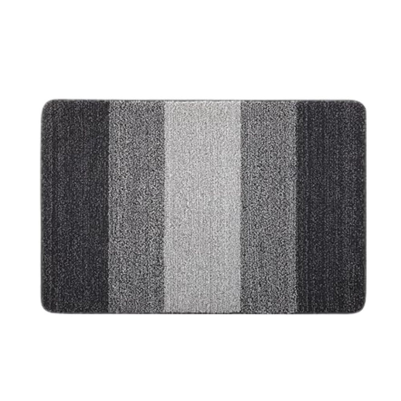 Anymat Doormat Gray Stripe Non Slip Dirt Resistant Mat For Kitchen And Bathroom