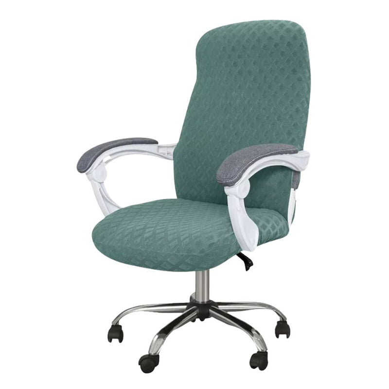Anyseat Office Chair Cover Green Waterproof Anti Dirt Stretchable Spandex Jacquard Slipcover