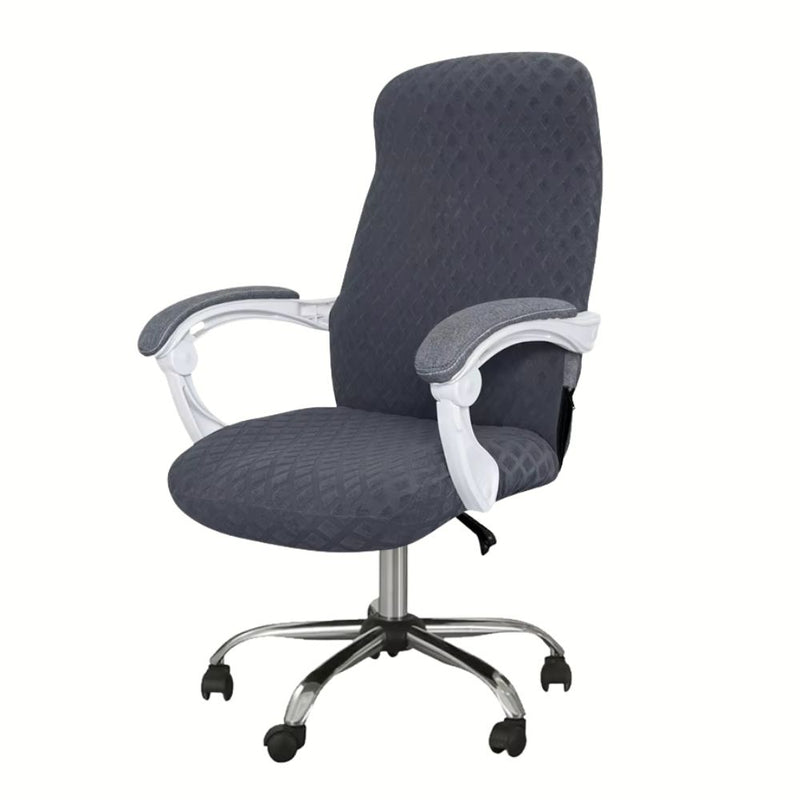 Anyseat Office Chair Cover Grey Waterproof Anti Dirt Stretchable Spandex Jacquard Slipcover