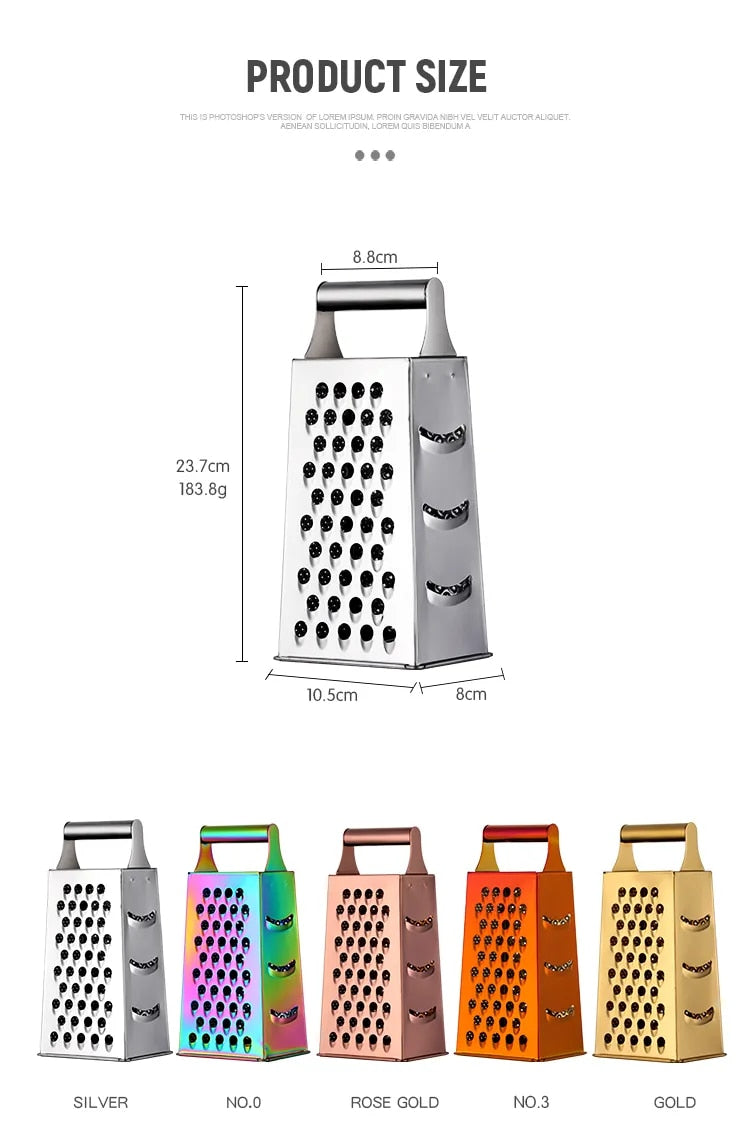 Anygleam Blue Rainbow Stainless Steel Multi-Function Food Slicer Tool