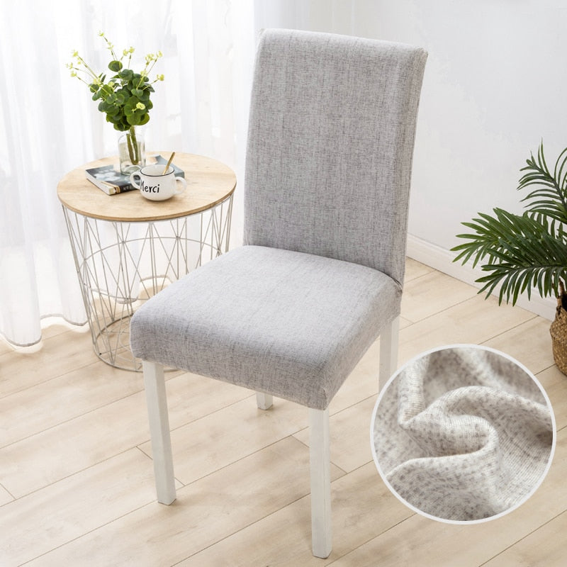Anyseat Chair Cover Dirty White Plain Design with Anti-Dirt and Elastic Material for Dining Room Kitchen Wedding Hotel Banquet Restaurant
