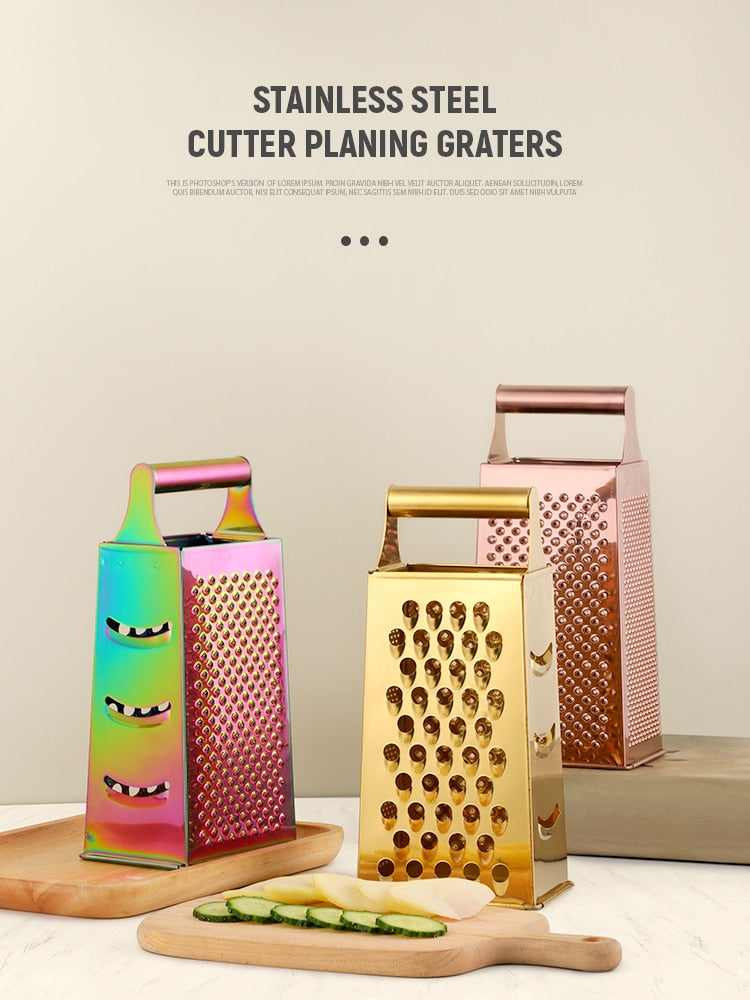 Anygleam Red Rainbow Stainless Steel Multi-Function Food Slicer Tool