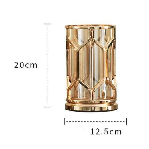 ANYHOUZ Metal Flower Vase Tabletop Decor – Modern Metal Art Ornament for Living Room Display & Home Crafts