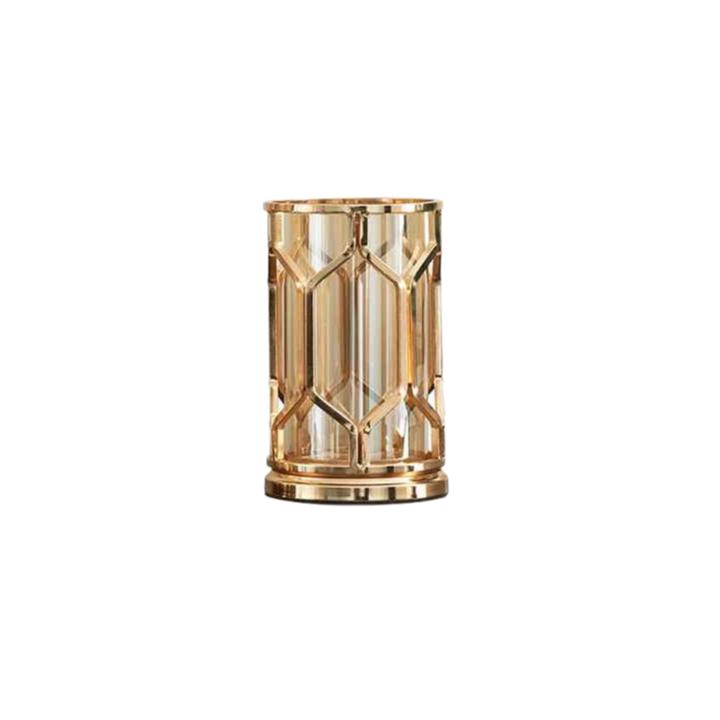 ANYHOUZ Metal Flower Vase Tabletop Decor – Modern Metal Art Ornament for Living Room Display & Home Crafts
