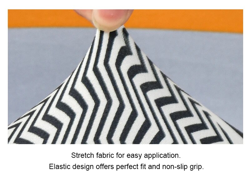 Anyseat Office Chair Cover Black White Geometric Pattern Large Non-Slip Rotating Seat Case Universal Armrest Chair Protector