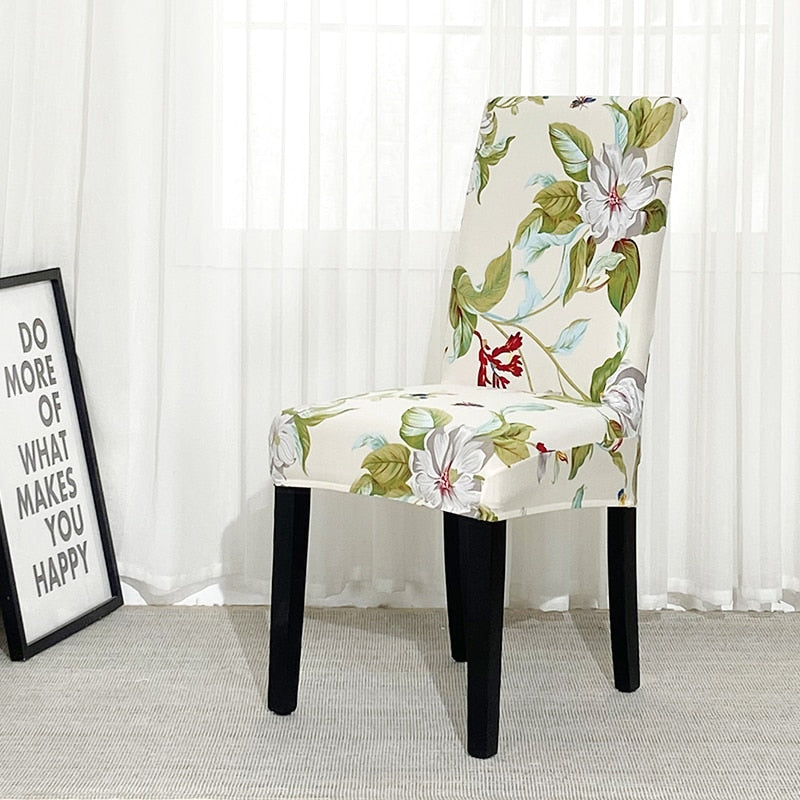 Anyseat Chair Cover Floral Design with Anti-Dirt and Elastic Material for Dining Room Kitchen Wedding Hotel Banquet Restaurant