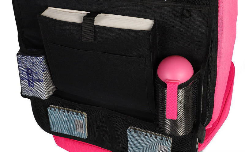 ANYPACK Car Back Seat Organizer Black 1pc with Touch Screen Tablet Holder Kick Mats with Pocket for Toys