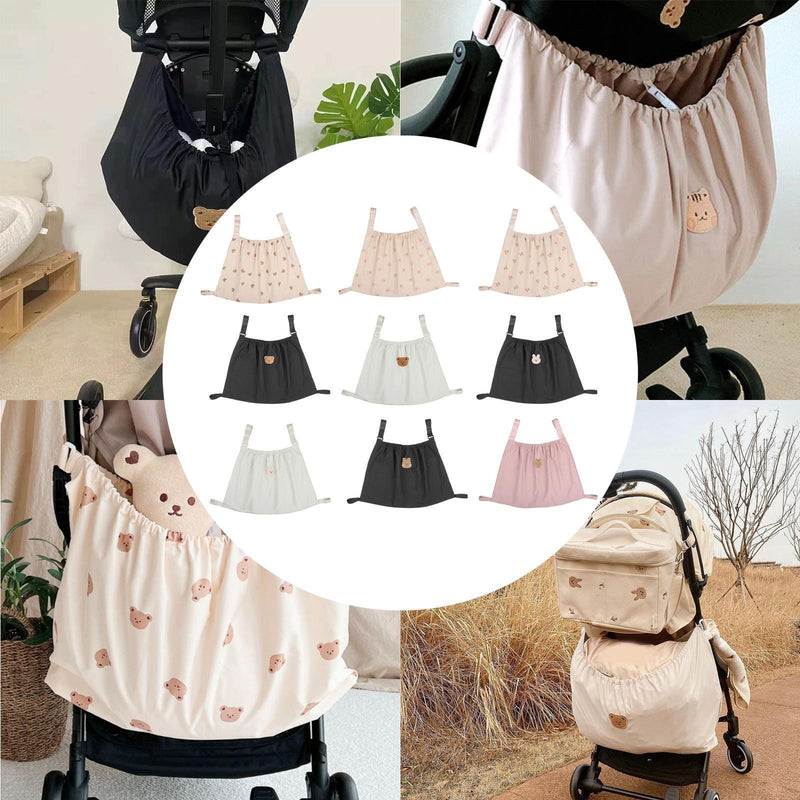 Anysort Mommy Diaper Bag White Stroller Organizer for Baby Carriages Mommy Open Large Storage Bag