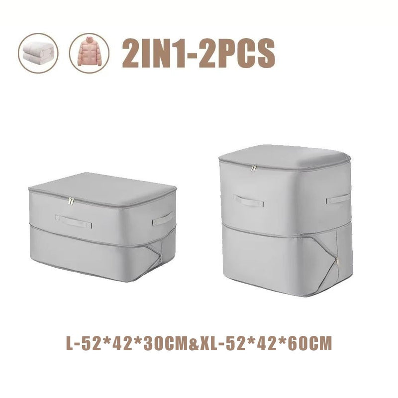 Anysort Storage Bag Set 2in1 L XL Packing Cubes Ultra Space Saving Self Compression Quilt Organizer