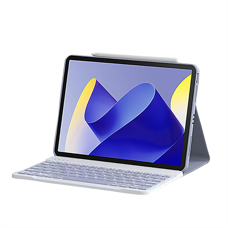 ANYMOB  iPad Case Lavender Detachable Magnetic Bluetooth Keyboard with Protective Cover