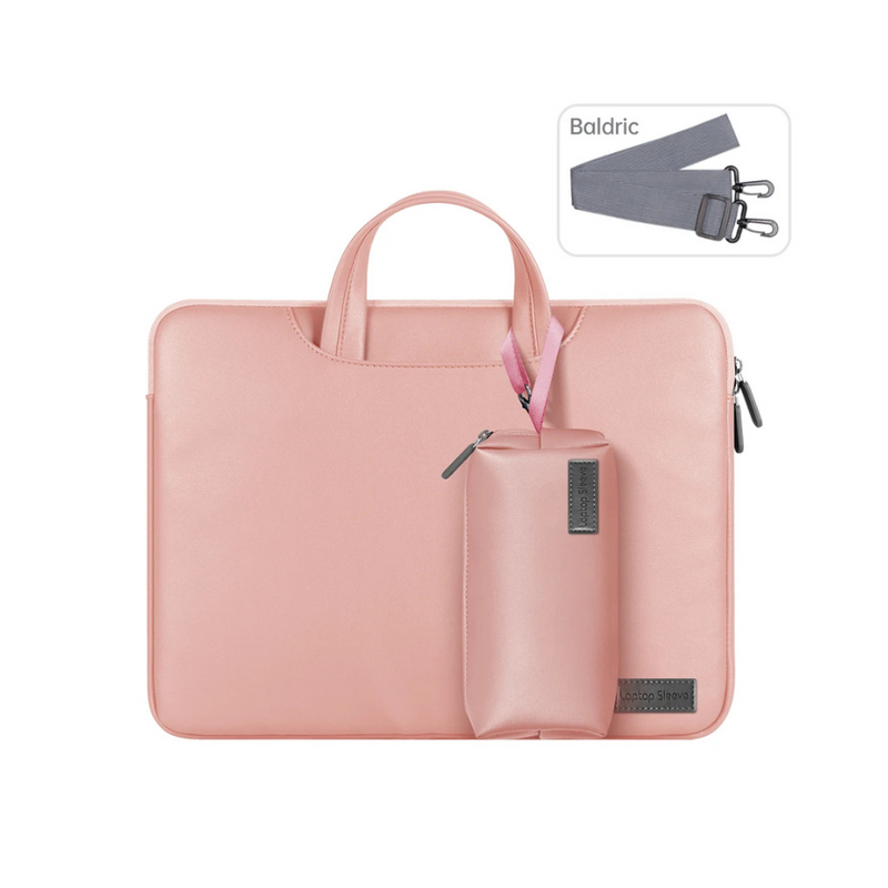 ANYPACK Laptop Handbag Pink Baldric Sleeve Briefcase Stylish Modern And Sleek Designs For Travel