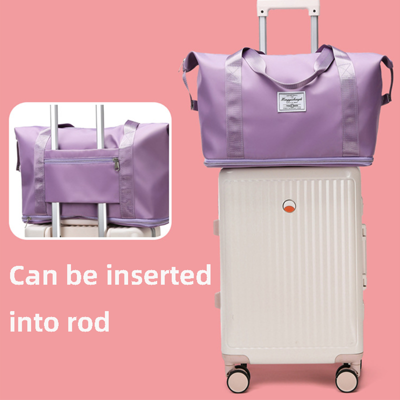 Anymom Mommy Diaper Bag Black Waterproof Handbag Expandable Size With Zipper